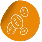 Coffee bean sticker